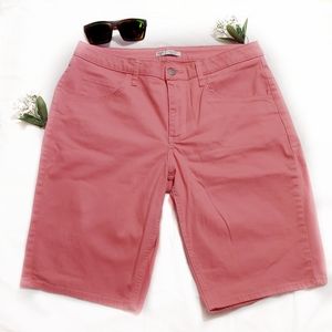 Riders by Lee coral bermuda mid rise shorts